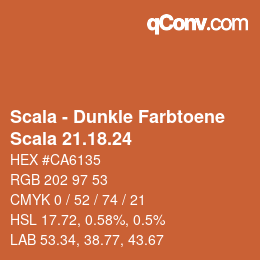 颜色代码: Scala - Dunkle Farbtoene - Scala 21.18.24 | qconv.com