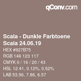 颜色代码: Scala - Dunkle Farbtoene - Scala 24.06.19 | qconv.com