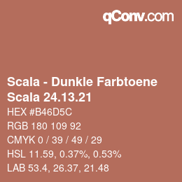 カラーコード: Scala - Dunkle Farbtoene - Scala 24.13.21 | qconv.com