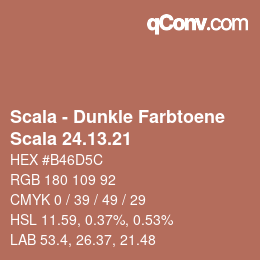 Código de color: Scala - Dunkle Farbtoene - Scala 24.13.21 | qconv.com