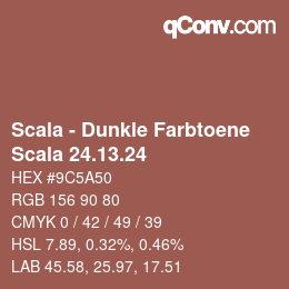 Código de color: Scala - Dunkle Farbtoene - Scala 24.13.24 | qconv.com