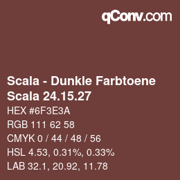 颜色代码: Scala - Dunkle Farbtoene - Scala 24.15.27 | qconv.com