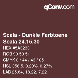カラーコード: Scala - Dunkle Farbtoene - Scala 24.15.30 | qconv.com