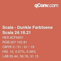 颜色代码: Scala - Dunkle Farbtoene - Scala 24.18.21 | qconv.com