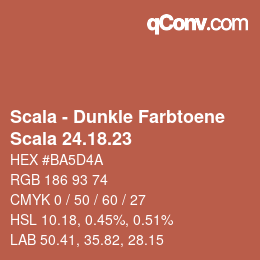 颜色代码: Scala - Dunkle Farbtoene - Scala 24.18.23 | qconv.com