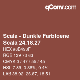 颜色代码: Scala - Dunkle Farbtoene - Scala 24.18.27 | qconv.com