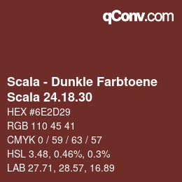 颜色代码: Scala - Dunkle Farbtoene - Scala 24.18.30 | qconv.com