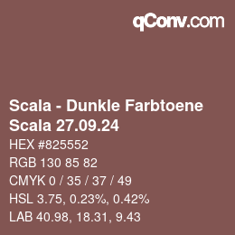 カラーコード: Scala - Dunkle Farbtoene - Scala 27.09.24 | qconv.com
