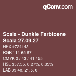 カラーコード: Scala - Dunkle Farbtoene - Scala 27.09.27 | qconv.com