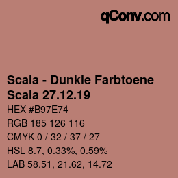 カラーコード: Scala - Dunkle Farbtoene - Scala 27.12.19 | qconv.com