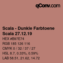 Código de color: Scala - Dunkle Farbtoene - Scala 27.12.19 | qconv.com