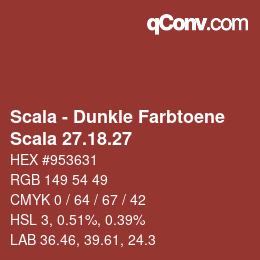 颜色代码: Scala - Dunkle Farbtoene - Scala 27.18.27 | qconv.com