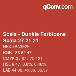 颜色代码: Scala - Dunkle Farbtoene - Scala 27.21.21 | qconv.com