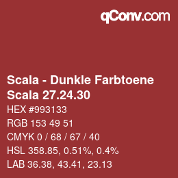 Código de color: Scala - Dunkle Farbtoene - Scala 27.24.30 | qconv.com