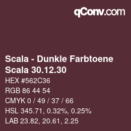 Code couleur: Scala - Dunkle Farbtoene - Scala 30.12.30 | qconv.com