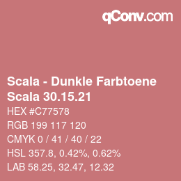 Código de color: Scala - Dunkle Farbtoene - Scala 30.15.21 | qconv.com