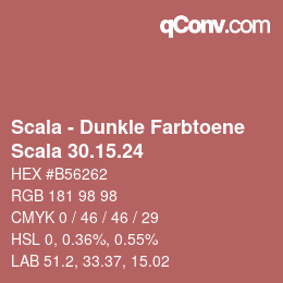 Código de color: Scala - Dunkle Farbtoene - Scala 30.15.24 | qconv.com