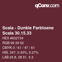 カラーコード: Scala - Dunkle Farbtoene - Scala 30.15.33 | qconv.com