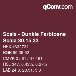 Color code: Scala - Dunkle Farbtoene - Scala 30.15.33 | qconv.com