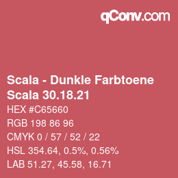 カラーコード: Scala - Dunkle Farbtoene - Scala 30.18.21 | qconv.com