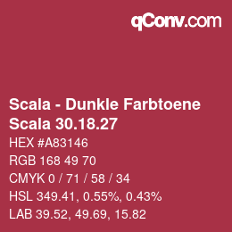 カラーコード: Scala - Dunkle Farbtoene - Scala 30.18.27 | qconv.com