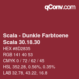 カラーコード: Scala - Dunkle Farbtoene - Scala 30.18.30 | qconv.com