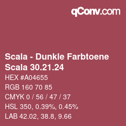 颜色代码: Scala - Dunkle Farbtoene - Scala 30.21.24 | qconv.com