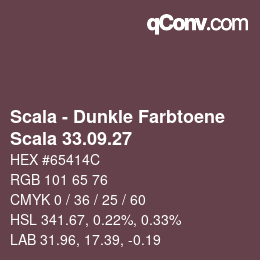 Farbcode: Scala - Dunkle Farbtoene - Scala 33.09.27 | qconv.com
