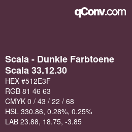 Farbcode: Scala - Dunkle Farbtoene - Scala 33.12.30 | qconv.com