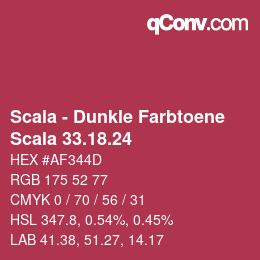 Color code: Scala - Dunkle Farbtoene - Scala 33.18.24 | qconv.com