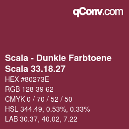 Color code: Scala - Dunkle Farbtoene - Scala 33.18.27 | qconv.com