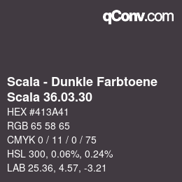 Code couleur: Scala - Dunkle Farbtoene - Scala 36.03.30 | qconv.com