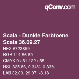 カラーコード: Scala - Dunkle Farbtoene - Scala 36.09.27 | qconv.com