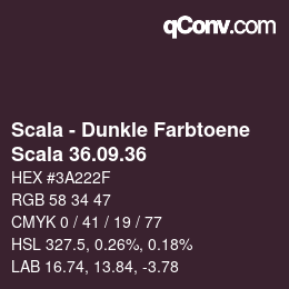 Código de color: Scala - Dunkle Farbtoene - Scala 36.09.36 | qconv.com