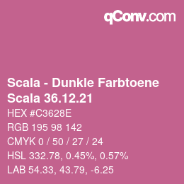 Code couleur: Scala - Dunkle Farbtoene - Scala 36.12.21 | qconv.com