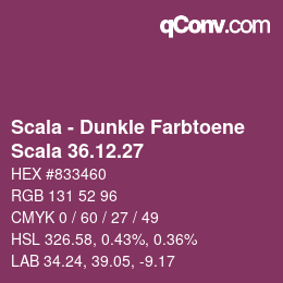 カラーコード: Scala - Dunkle Farbtoene - Scala 36.12.27 | qconv.com