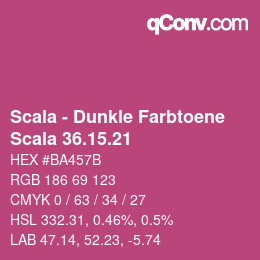Code couleur: Scala - Dunkle Farbtoene - Scala 36.15.21 | qconv.com