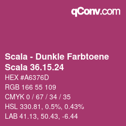 Código de color: Scala - Dunkle Farbtoene - Scala 36.15.24 | qconv.com