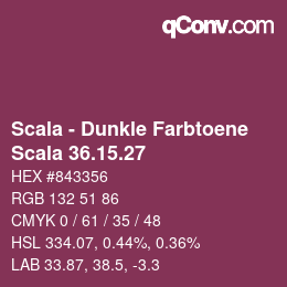 Código de color: Scala - Dunkle Farbtoene - Scala 36.15.27 | qconv.com