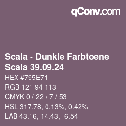 Farbcode: Scala - Dunkle Farbtoene - Scala 39.09.24 | qconv.com