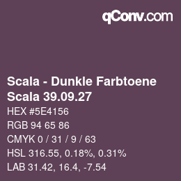 Code couleur: Scala - Dunkle Farbtoene - Scala 39.09.27 | qconv.com