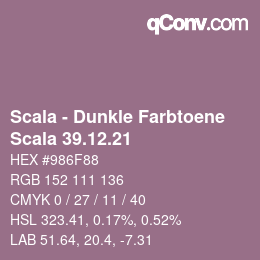 Code couleur: Scala - Dunkle Farbtoene - Scala 39.12.21 | qconv.com