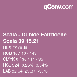 Farbcode: Scala - Dunkle Farbtoene - Scala 39.15.21 | qconv.com