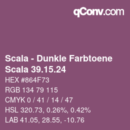 Código de color: Scala - Dunkle Farbtoene - Scala 39.15.24 | qconv.com