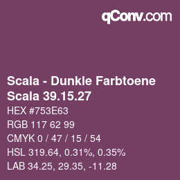 カラーコード: Scala - Dunkle Farbtoene - Scala 39.15.27 | qconv.com