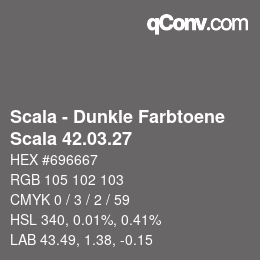 颜色代码: Scala - Dunkle Farbtoene - Scala 42.03.27 | qconv.com