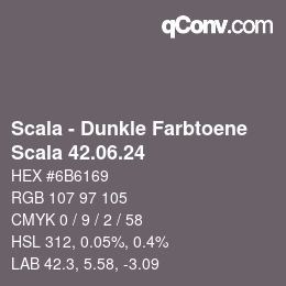 カラーコード: Scala - Dunkle Farbtoene - Scala 42.06.24 | qconv.com
