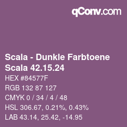 颜色代码: Scala - Dunkle Farbtoene - Scala 42.15.24 | qconv.com