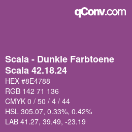颜色代码: Scala - Dunkle Farbtoene - Scala 42.18.24 | qconv.com