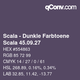 Code couleur: Scala - Dunkle Farbtoene - Scala 45.09.27 | qconv.com